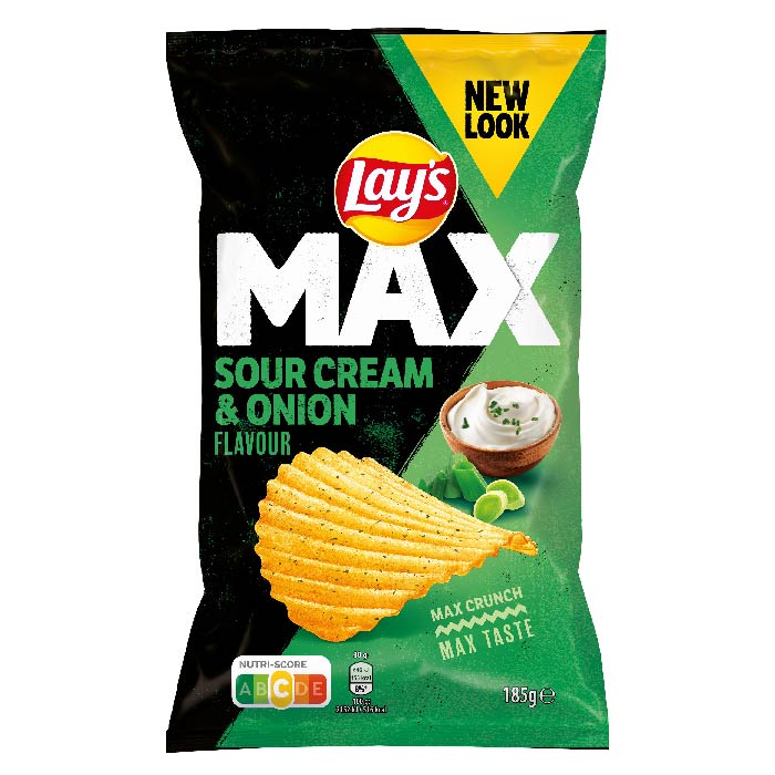 Lays Sour Cream Onion 185g x 22st / 4,07kg