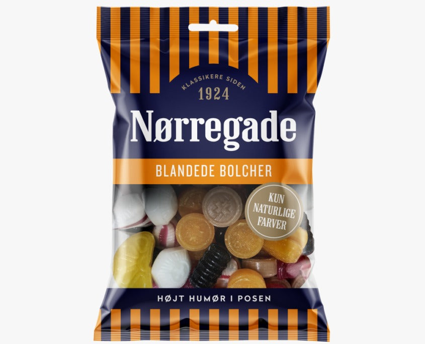 Norregade Blandede bolcher 100g x 24st / 2,40kg