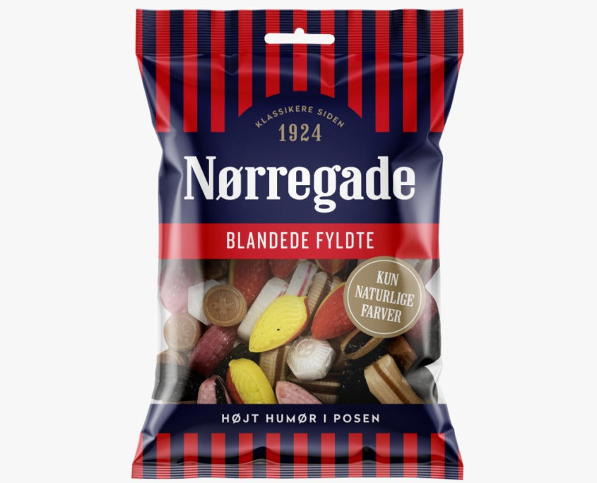 Norregade Blandede fyldte 100g x 24st / 2,40kg