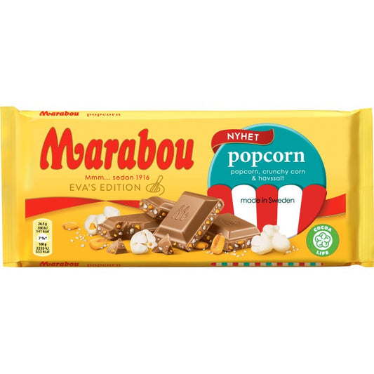 Marabou Kaka Popcorn 185g x 16st  / 2,96kg