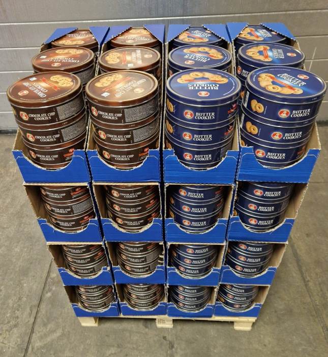 Display (H) Cookies Tin Can (16box) 454g x 192st / 87,17kg