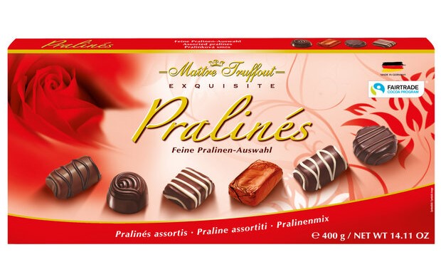 Pralines Gift Box Red 400g x 12st / 4,80kg