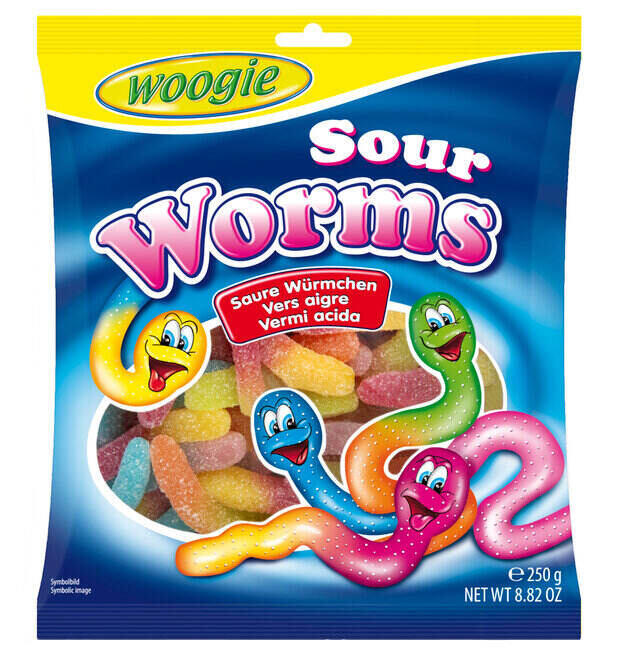 Sour Worms 250g x 16st / 4kg