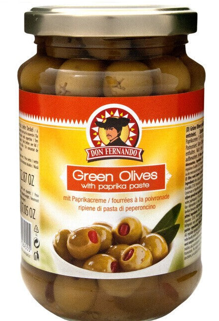 Green Olives Paprika Glass 350g x 12st / 4,20kg*