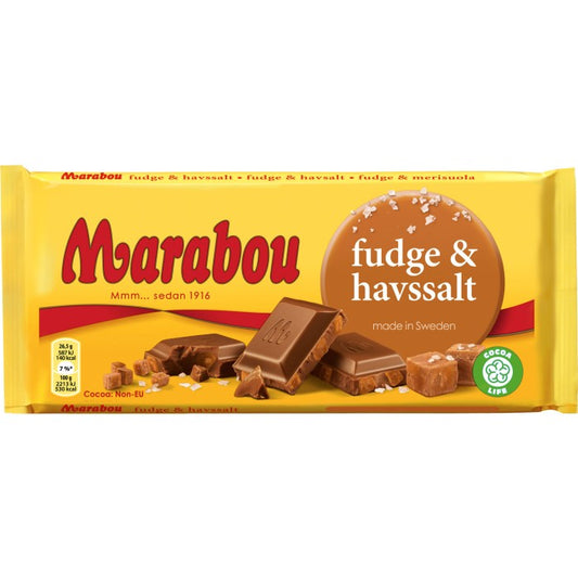 Marabou Kaka Fudge Havssalt 185g x 17st / 3,145kg