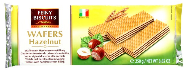 Wafers Hazelnut Filling 250g x 18st / 450kg