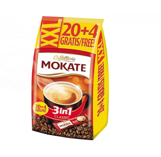 Mokate 3in1 Coffee Bag 408g x 6st / 2,448kg